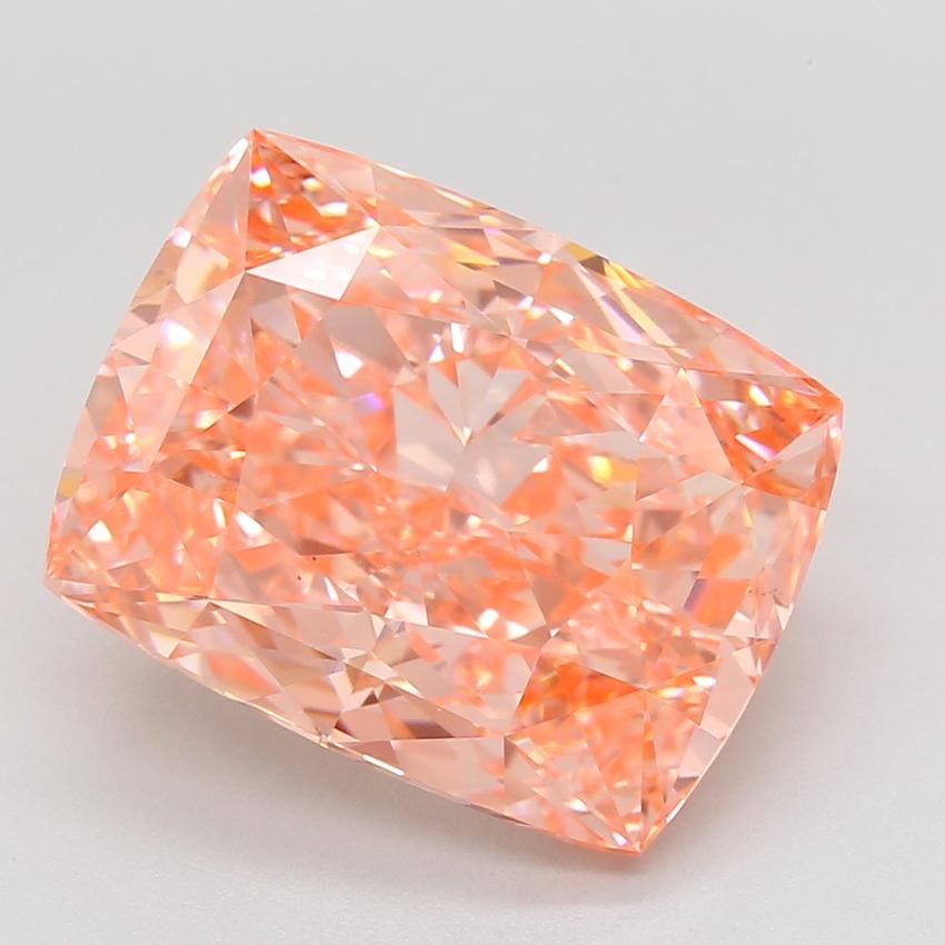12.09 Ct. Fancy Vivid Pink Cushion Lab Grown Diamond