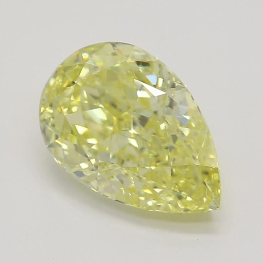 0.91 Ct. Fancy Intense Yellow Pear Diamond