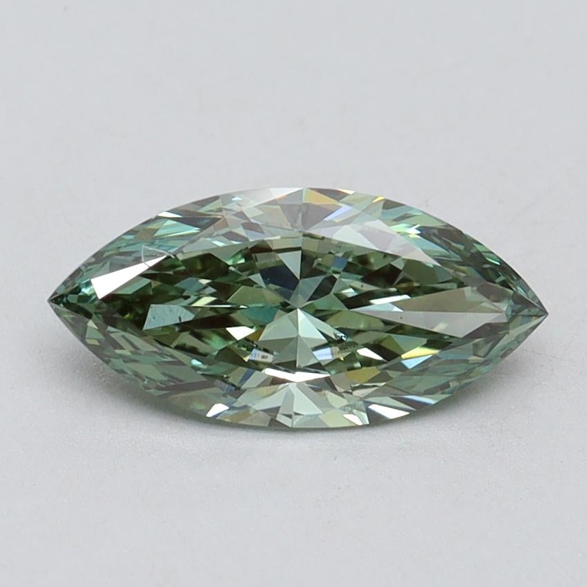 1.04 Ct. Fancy Vivid Green Marquise Lab Grown Diamond