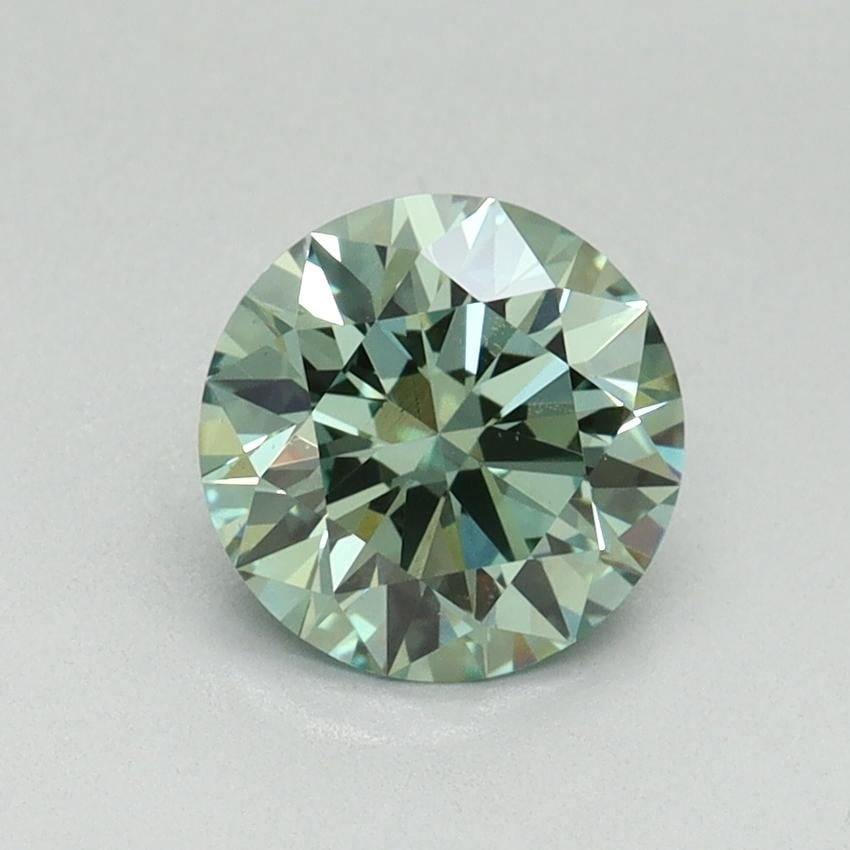1.10 Ct. Fancy Vivid Green Round Lab Grown Diamond