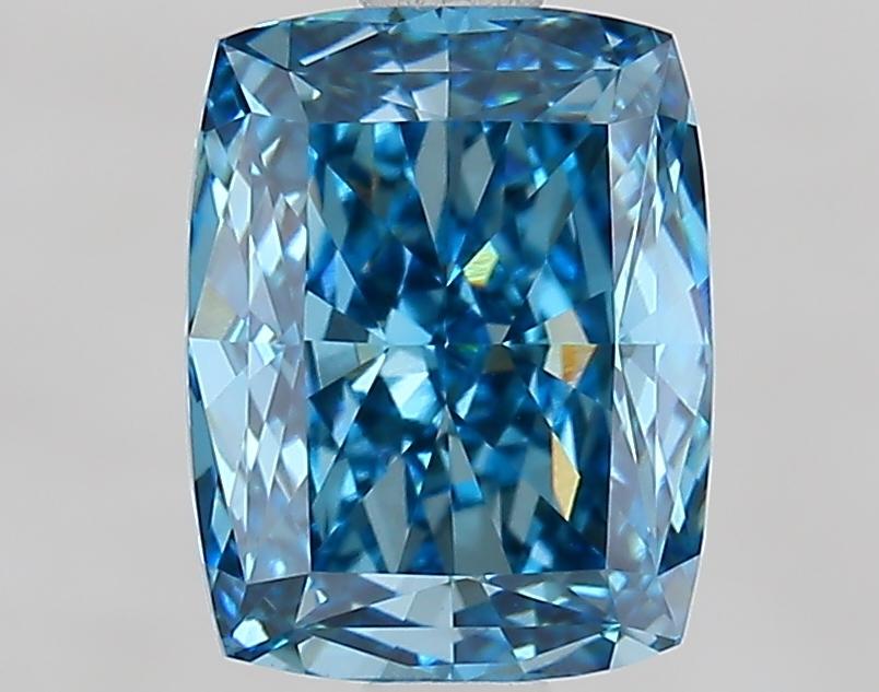 2.06 Ct. Fancy Vivid Blue Cushion Lab Grown Diamond