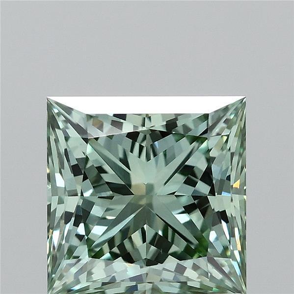 1.43 Ct. Fancy Vivid  Green Princess Lab Grown Diamond