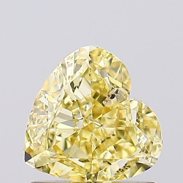 1.02 Ct. Fancy Intense  Yellow Heart Lab Grown Diamond
