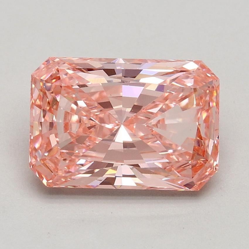 1.46 Ct. Fancy Intense Pink Radiant Lab Grown Diamond