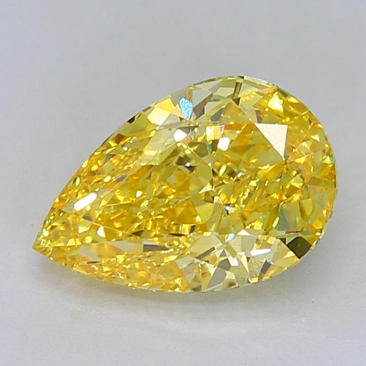 4.52 Ct. Fancy Vivid Yellow Pear Lab Grown Diamond