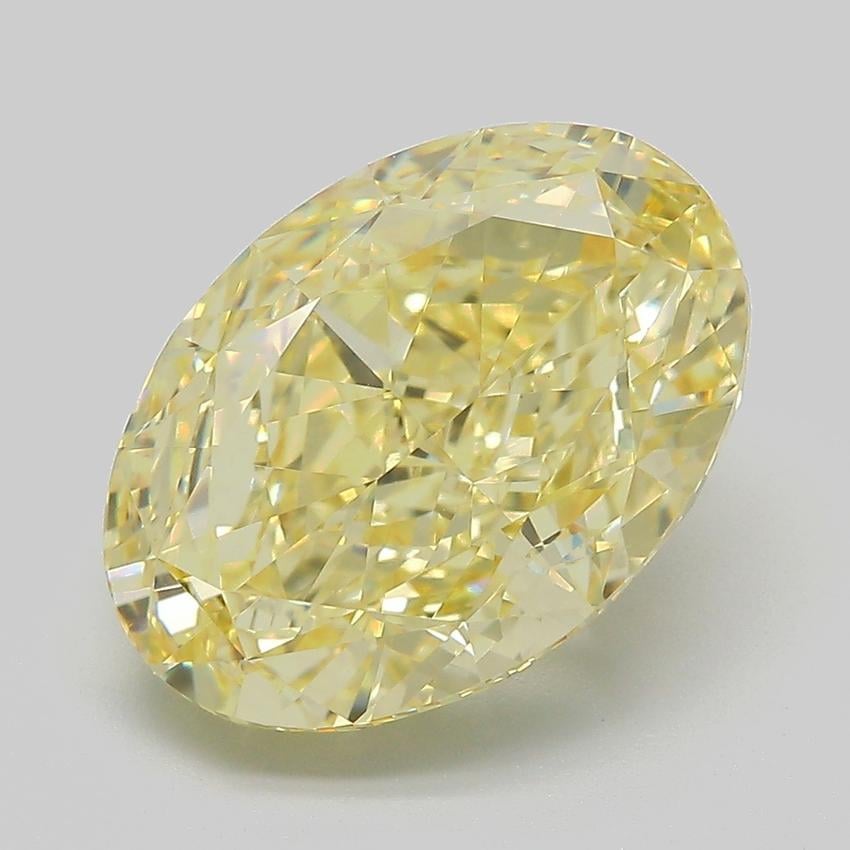 7.09 Ct. Fancy Intense Yellow Oval Lab Grown Diamond