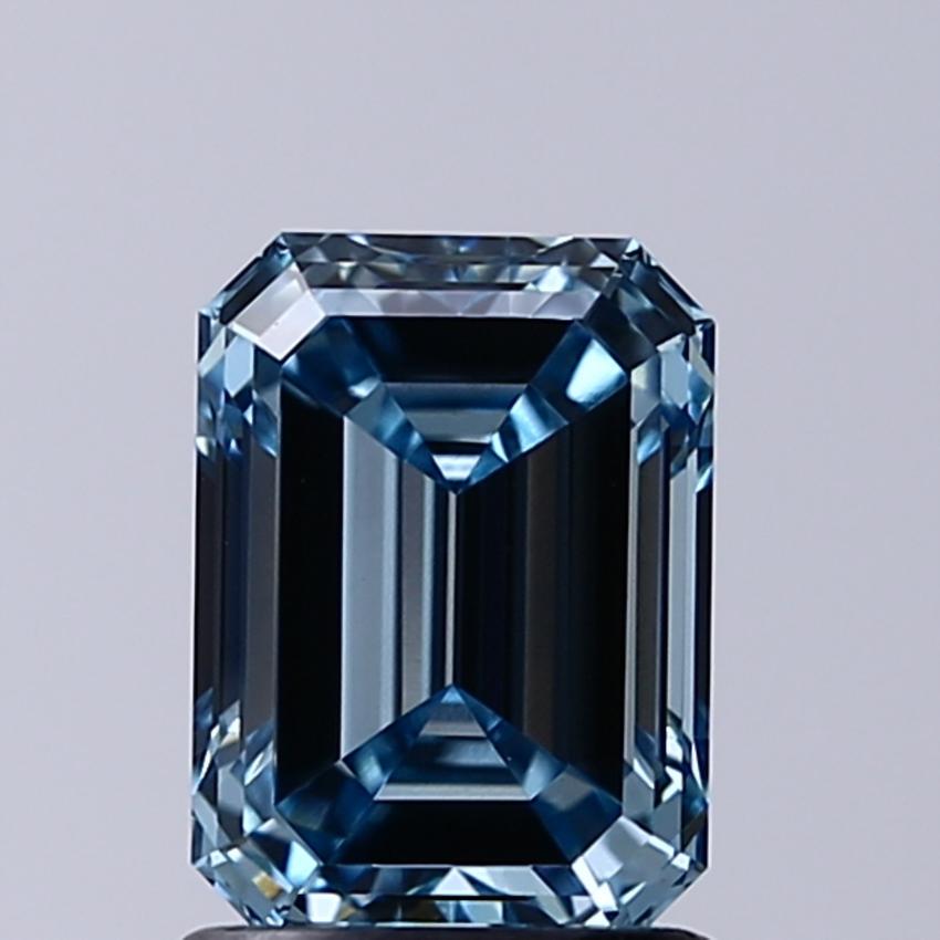 1.50 Ct. Fancy Intense Greenish Blue Emerald Lab Grown Diamond