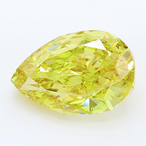 10.83 Ct. Fancy Intense Yellow Pear Lab Grown Diamond