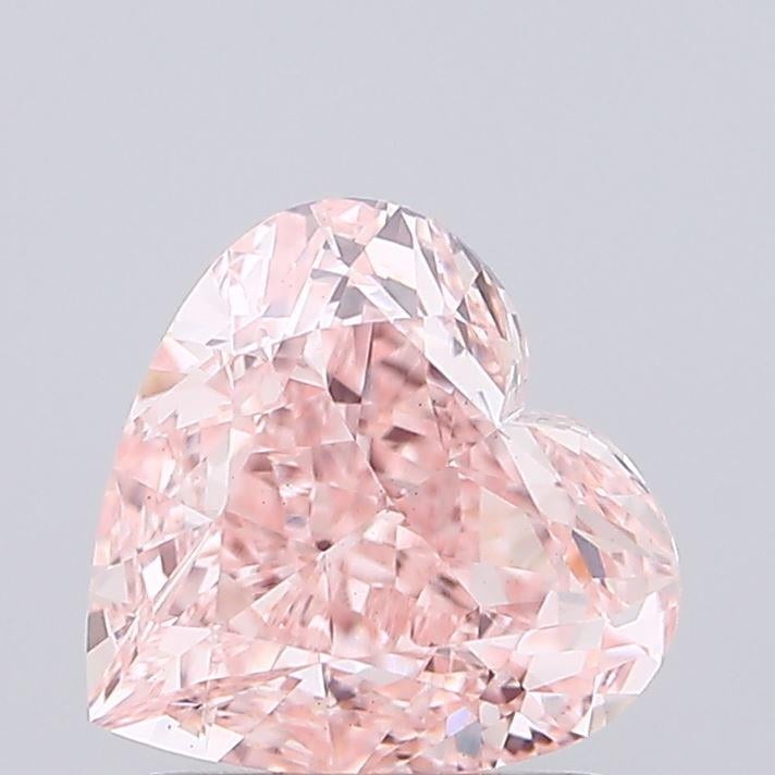 1.53 Ct. Fancy Intense Pink Heart Lab Grown Diamond