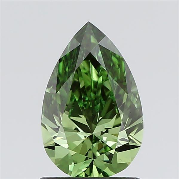 1.00 Ct. Fancy Vivid Green Pear Lab Grown Diamond