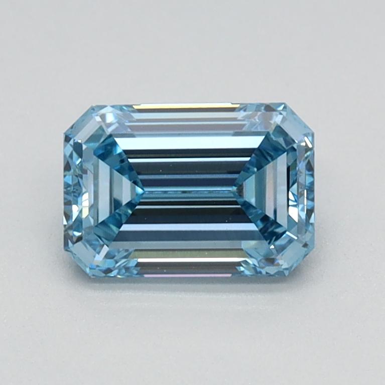 0.76 Ct. Fancy Vivid Blue Emerald Lab Grown Diamond