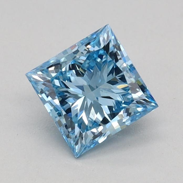 0.54 Ct. Fancy Vivid Blue Princess Lab Grown Diamond