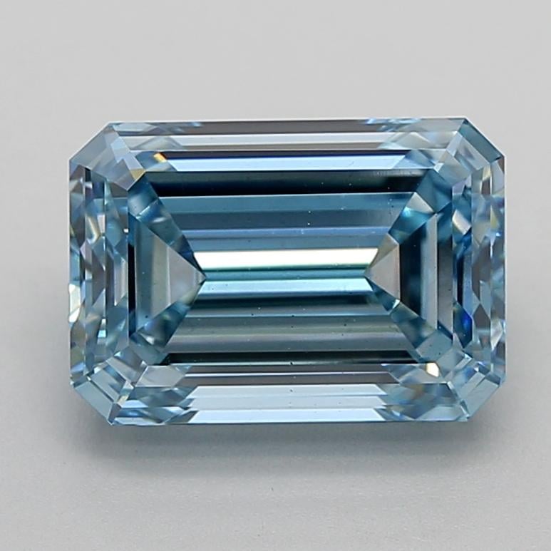 5.02 Ct. Fancy Intense  Blue Emerald Lab Grown Diamond