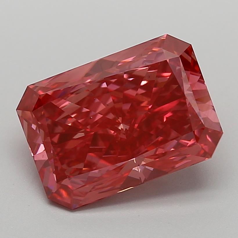 5.09 Ct. Fancy Vivid  Red Radiant Lab Grown Diamond