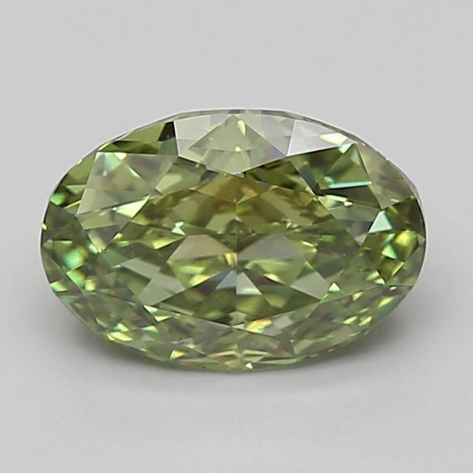2.05 Ct. Fancy Vivid Green Oval Lab Grown Diamond