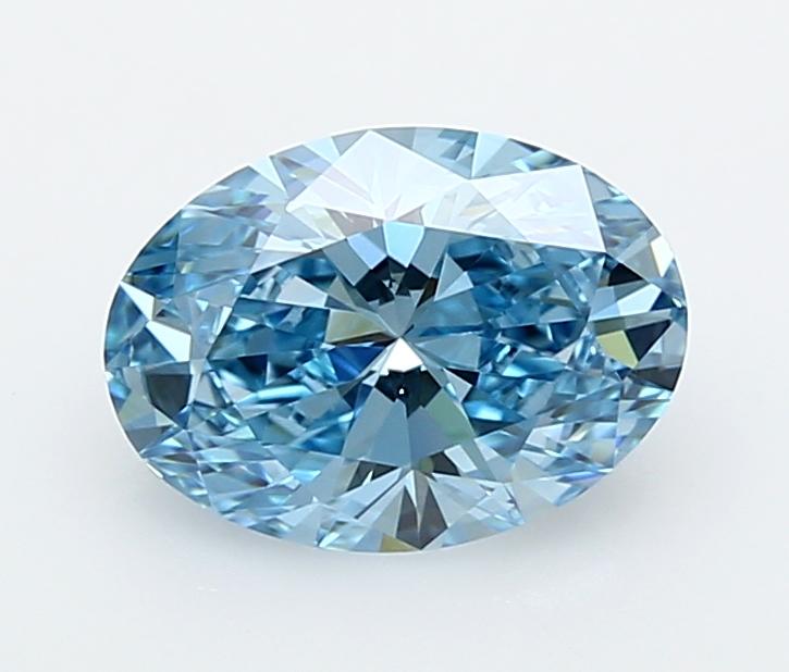 2.06 Ct. Fancy Vivid  Blue Oval Lab Grown Diamond