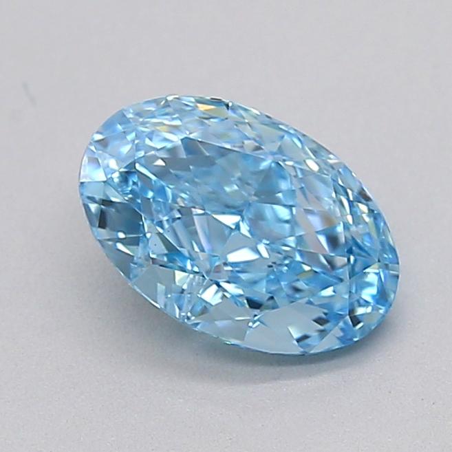 1.04 Ct. Fancy Vivid  Blue Oval Lab Grown Diamond