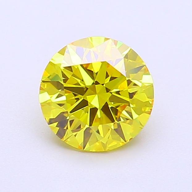 1.01 Ct. Fancy Vivid  Yellow Round Lab Grown Diamond