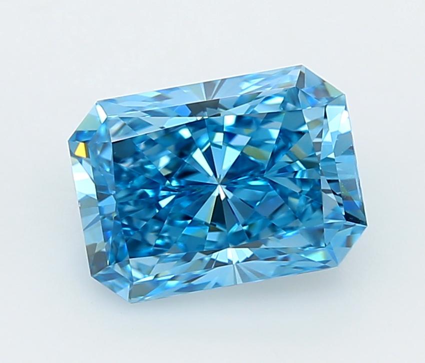 3.01 Ct. Fancy Vivid  Blue Radiant Lab Grown Diamond
