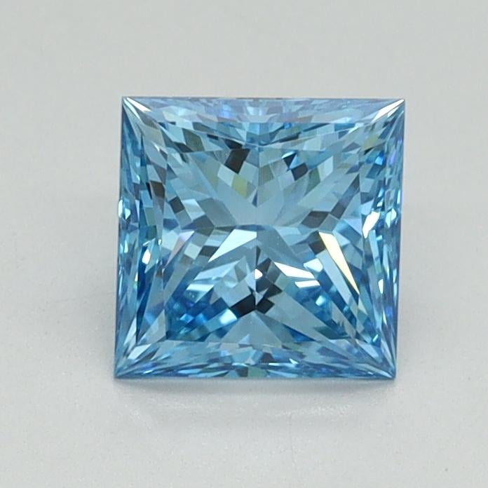 0.94 Ct. Fancy Vivid Blue Princess Lab Grown Diamond