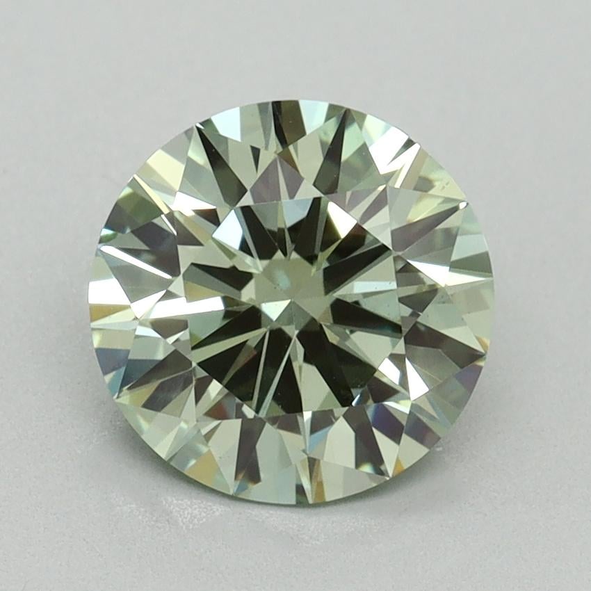 1.82 Ct. Fancy Vivid Green Round Lab Grown Diamond