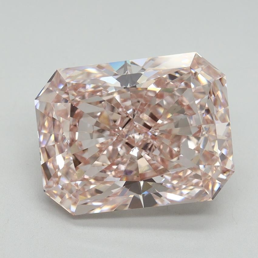 7.55 Ct. Fancy Intense Pink Radiant Lab Grown Diamond