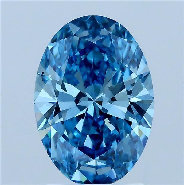 2.07 Ct. Fancy Vivid Blue Oval Lab Grown Diamond