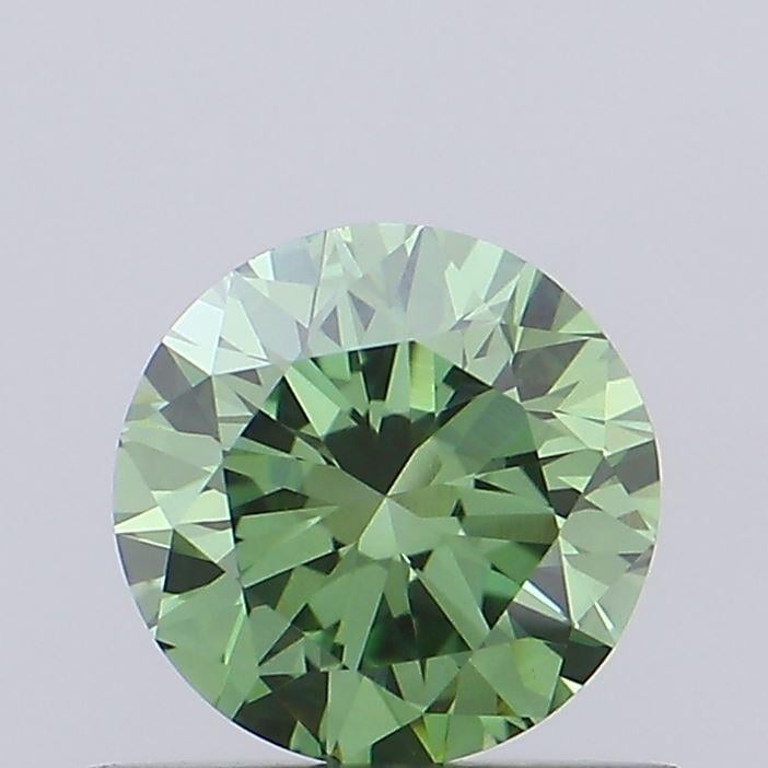 0.59 Ct. Fancy Vivid Green Round Lab Grown Diamond