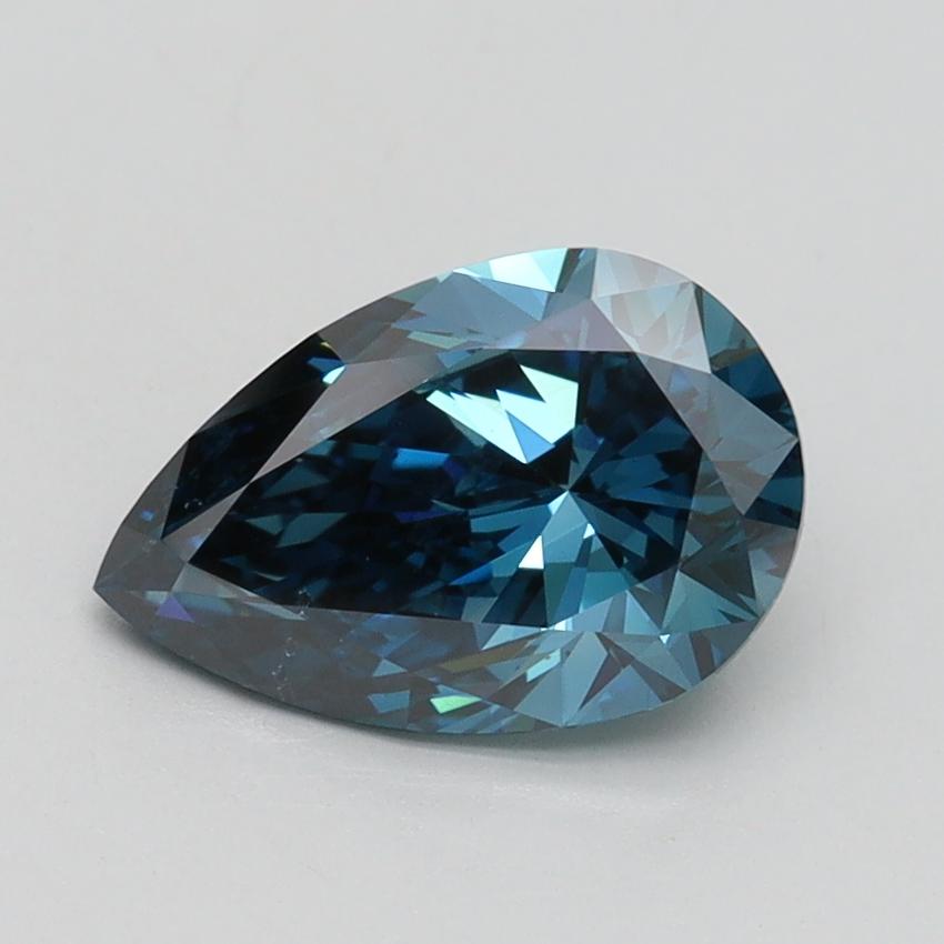 1.70 Ct. Fancy Vivid Blue Pear Lab Grown Diamond