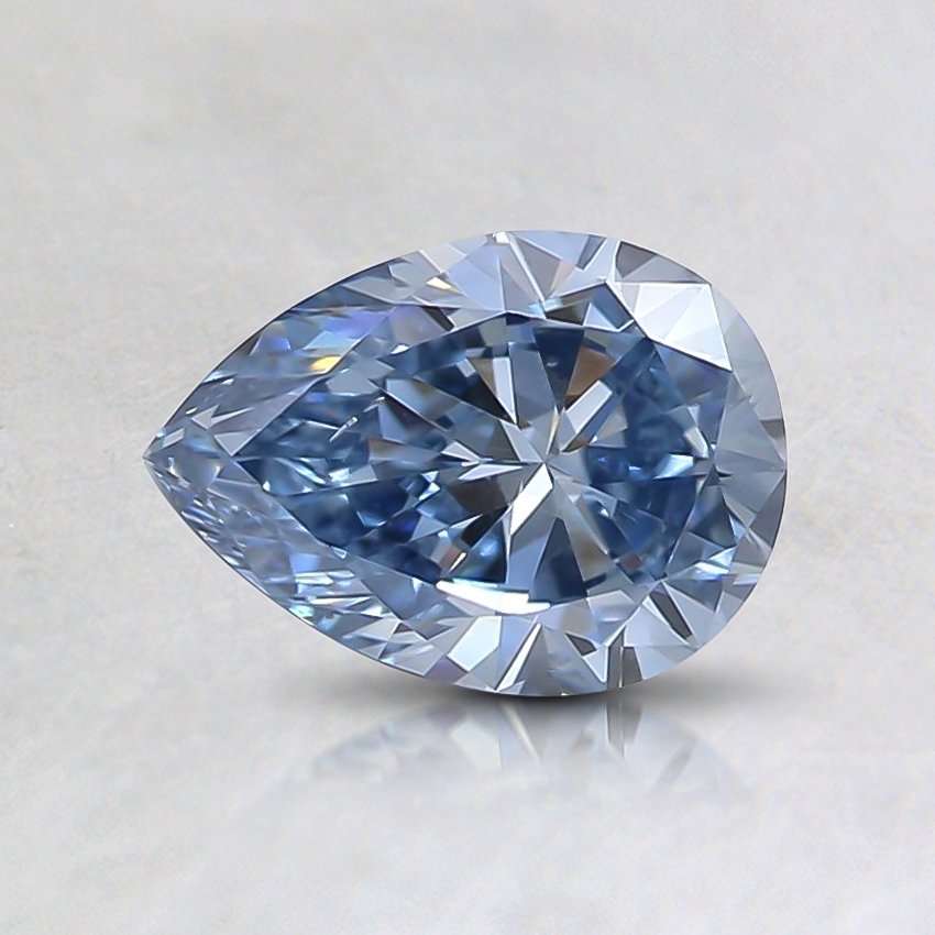 0.61 Ct. Fancy Intense Blue Pear Lab Grown Diamond