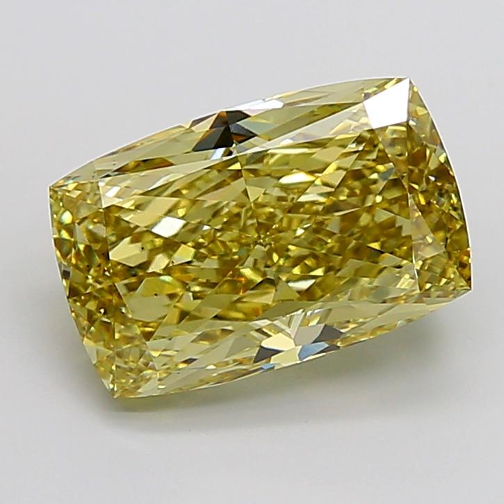 11.08 Ct. Fancy Intense Yellow Cushion Lab Grown Diamond