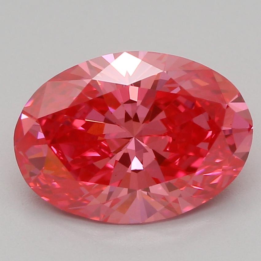 1.59 Ct. Fancy Vivid Pink Oval Lab Grown Diamond
