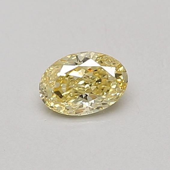 0.36 Ct. Fancy Vivid Yellow Oval Lab Grown Diamond