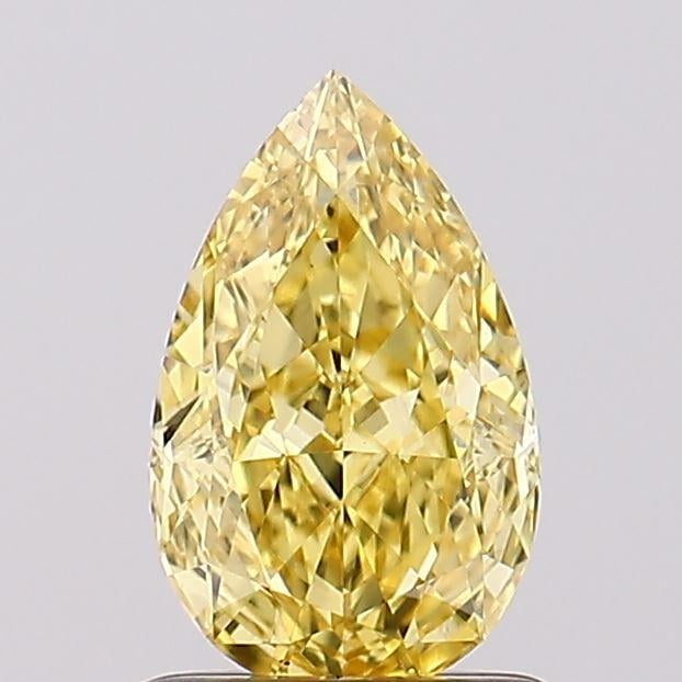 1.03 Ct. Fancy Vivid Yellow Pear Lab Grown Diamond