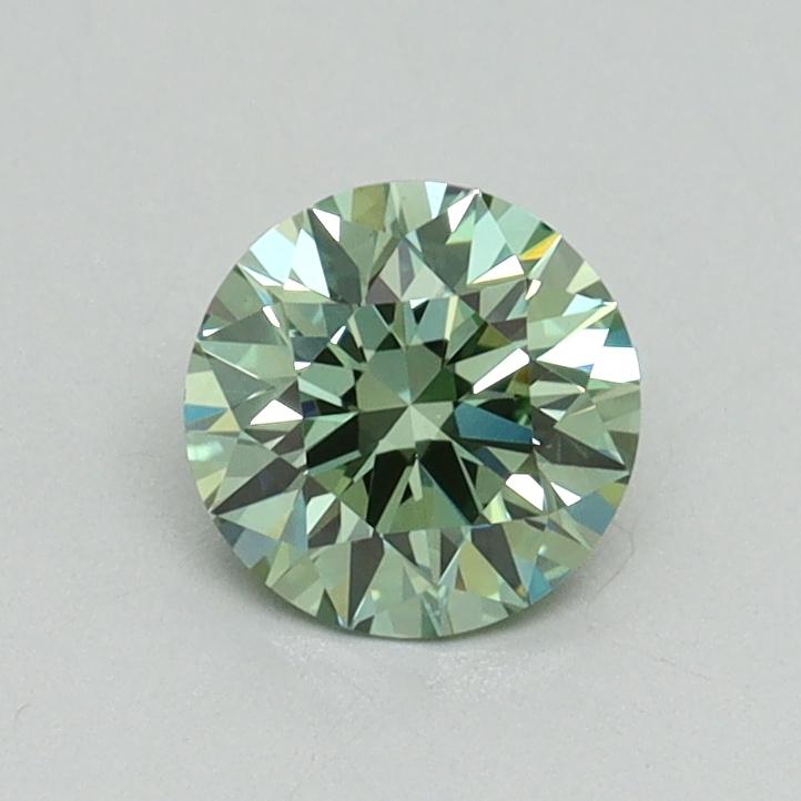 0.64 Ct. Fancy Vivid Green Round Lab Grown Diamond