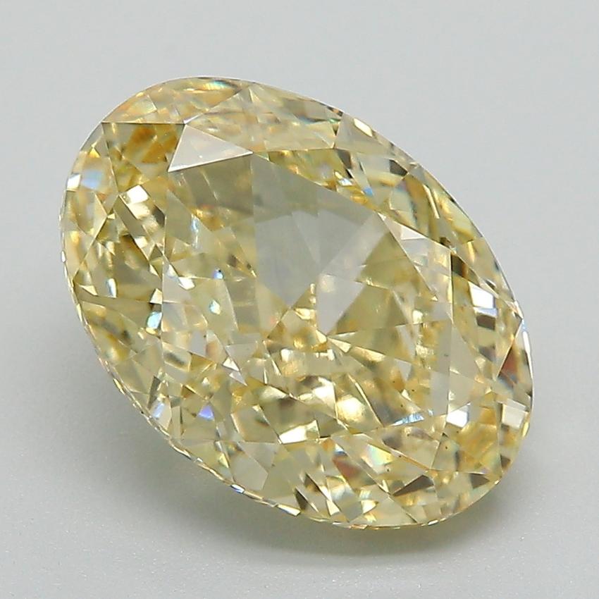 4.20 Ct. Fancy Intense Yellow Oval Lab Grown Diamond
