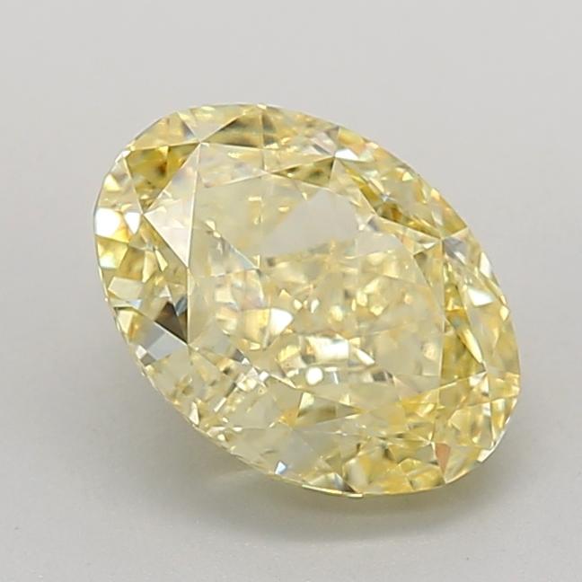 2.61 Ct. Fancy Intense Yellow Oval Lab Grown Diamond