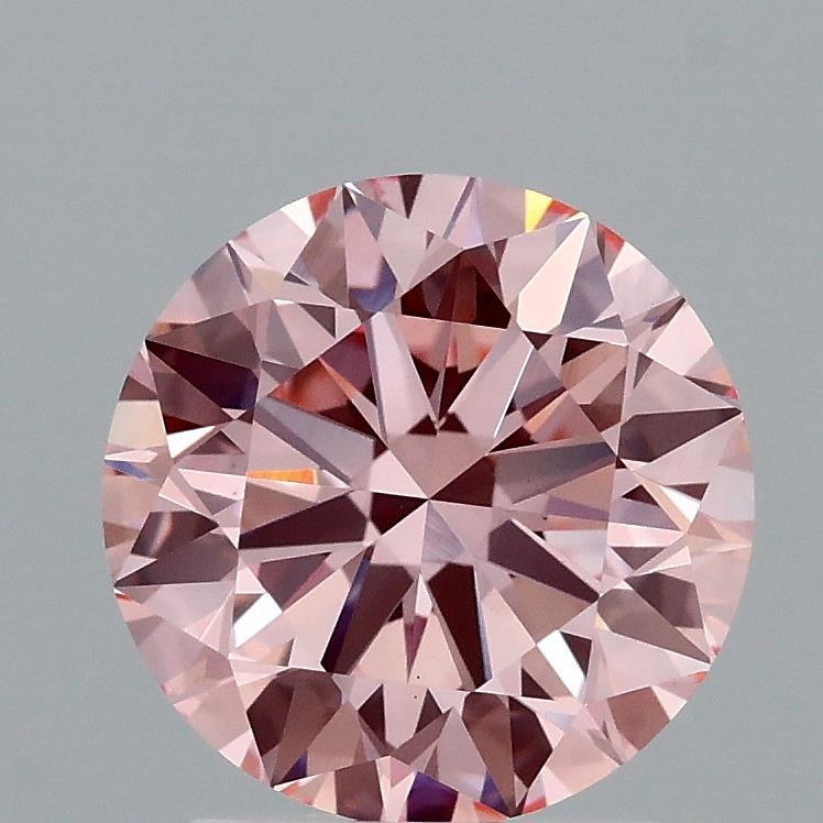 2.04 Ct. Fancy Vivid Pink Round Lab Grown Diamond