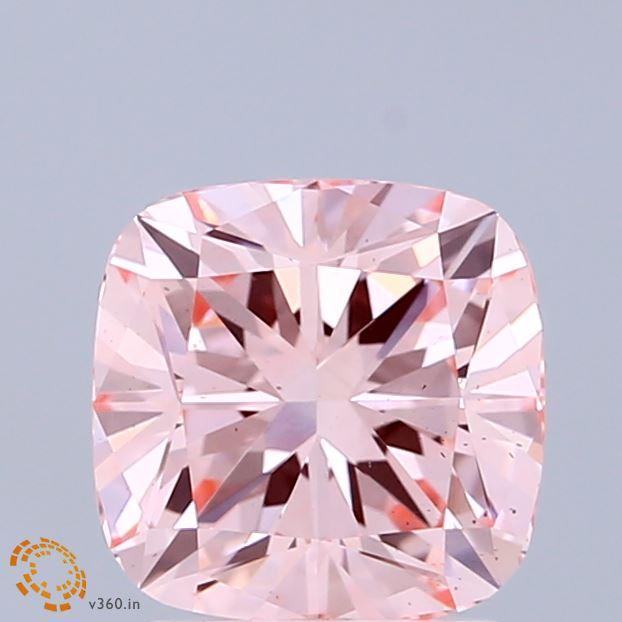 2.02 Ct. Fancy Intense Pink Cushion Lab Grown Diamond