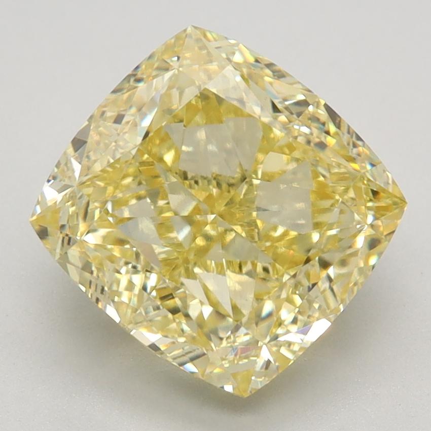 3.54 Ct. Fancy Intense Yellow Cushion Lab Grown Diamond