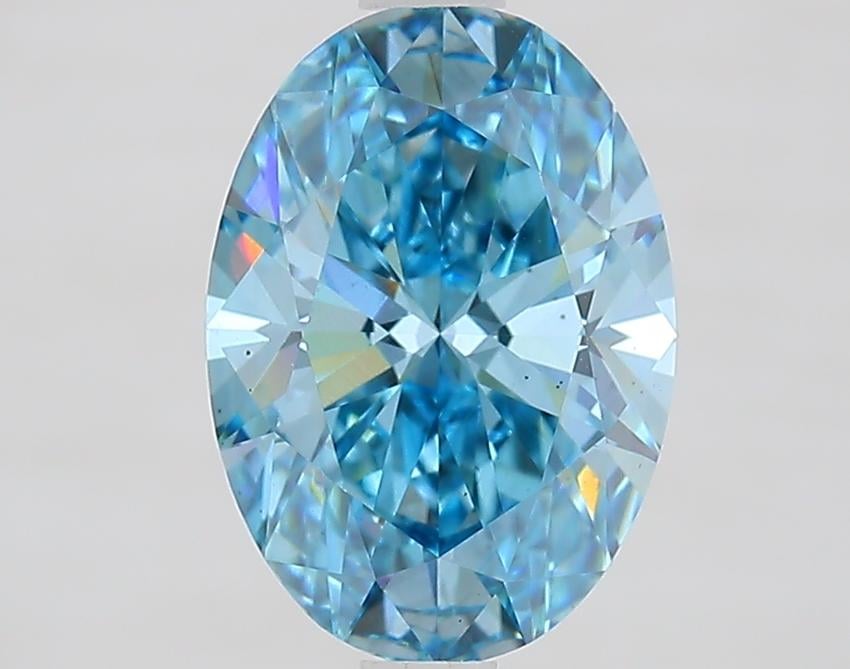 2.23 Ct. Fancy Vivid Blue Oval Lab Grown Diamond
