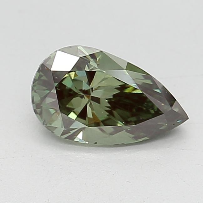 0.91 Ct. Fancy Deep  Green Pear Lab Grown Diamond