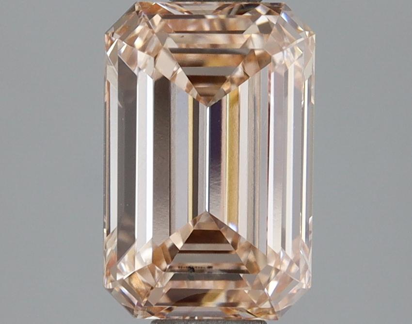 1.46 Ct. Fancy Light Orange Pink Emerald Lab Grown Diamond