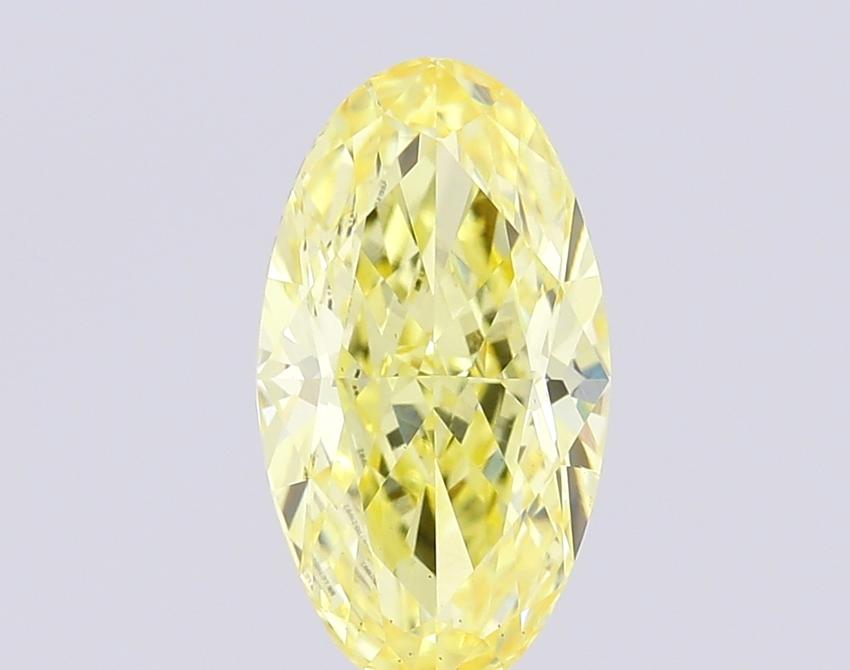 1.39 Ct. Fancy Intense Yellow Oval Lab Grown Diamond