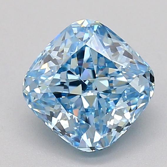 1.01 Ct. Fancy Vivid  Blue Cushion Lab Grown Diamond
