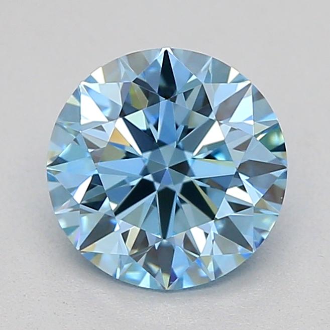 0.70 Ct. Fancy Vivid  Blue Round Lab Grown Diamond
