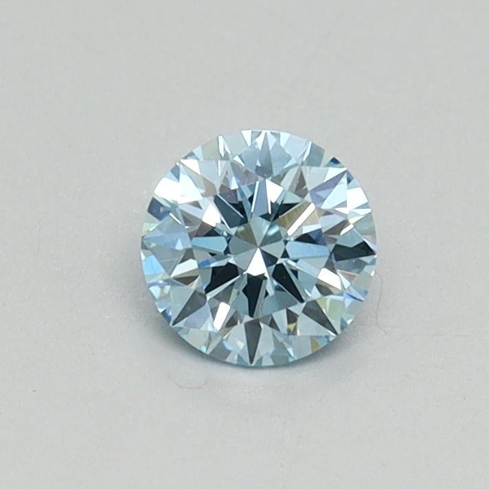 0.37 Ct. Fancy Vivid Blue Round Lab Grown Diamond