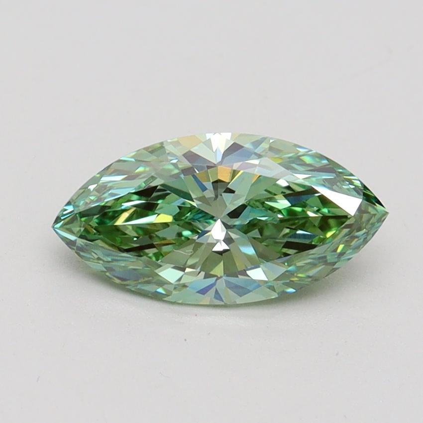 1.11 Ct. Fancy Vivid Green Marquise Lab Grown Diamond