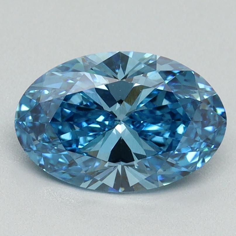 1.50 Ct. Fancy Vivid Blue Oval Lab Grown Diamond