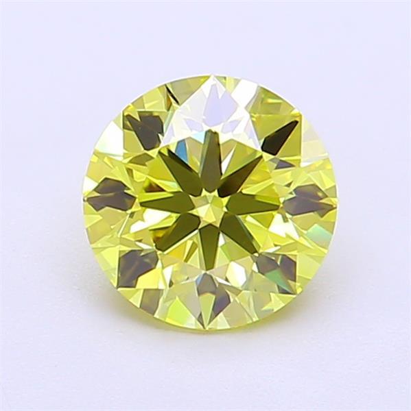 1.08 Ct. Fancy Intense  Yellow Round Lab Grown Diamond